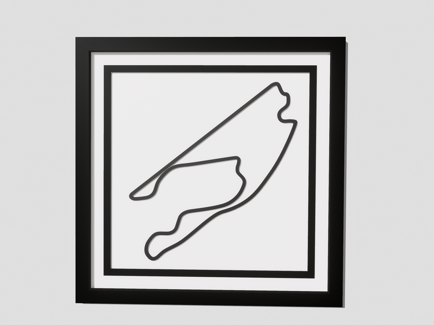 Miami F1 racing circuit 3D printed track art, race circuits wall decor