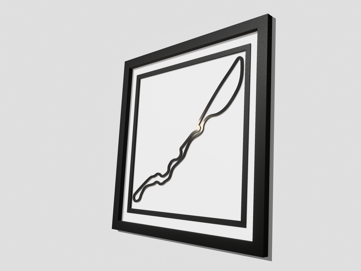 Saudi Arabian F1 racing circuit 3D printed track art, race circuits wall decor