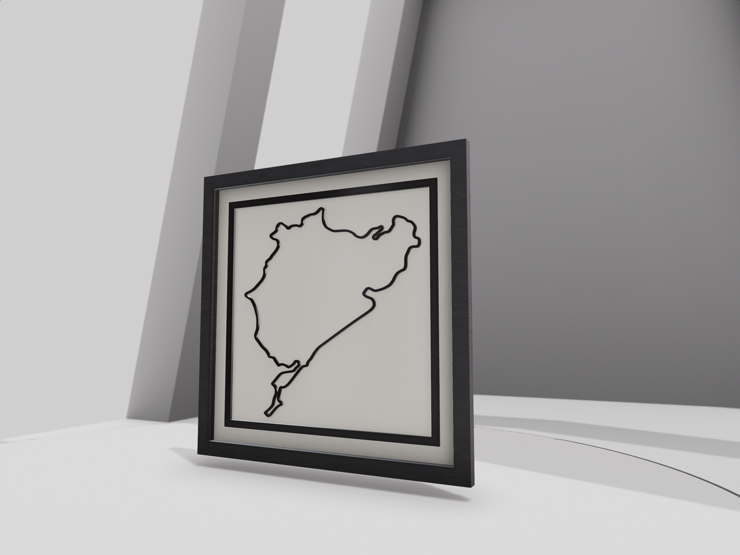 Nurburgring 3D wall art , garage wall decor