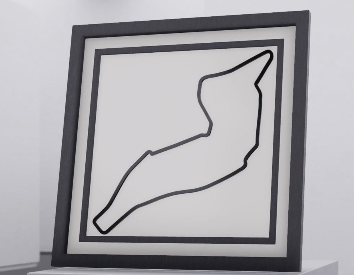 Custom racing circuit 3D wall art , garage wall decor
