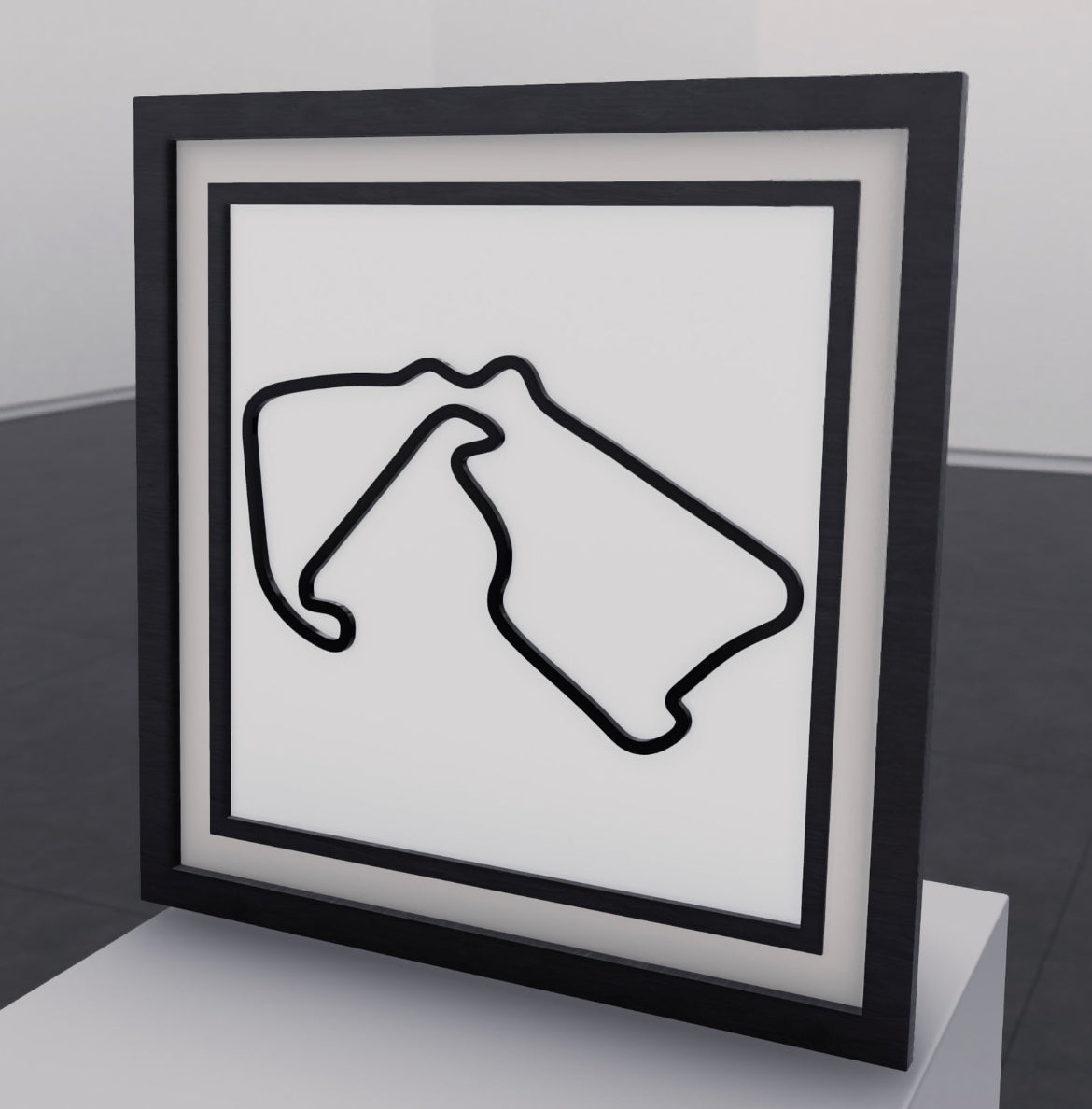 Custom racing circuit 3D wall art , garage wall decor