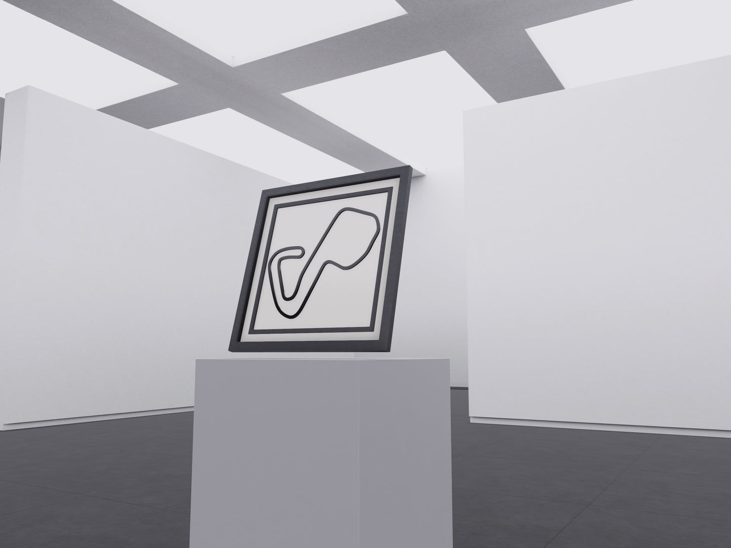 Brands Hatch circuit 3D printed track art, race circuits wall decor