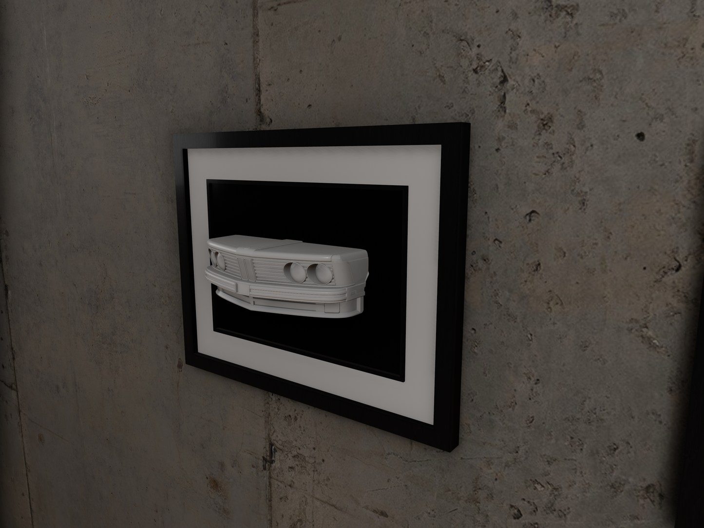 BMW 635CSI 3D printed wall sculpture car art work