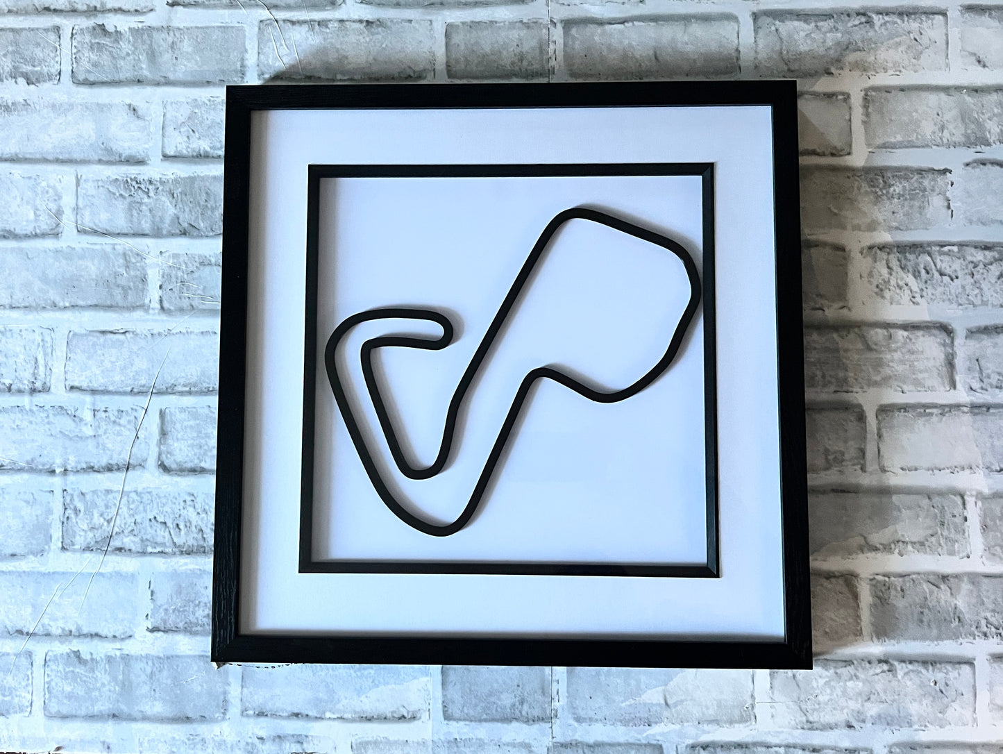 Brands Hatch circuit 3D printed track art, race circuits wall decor