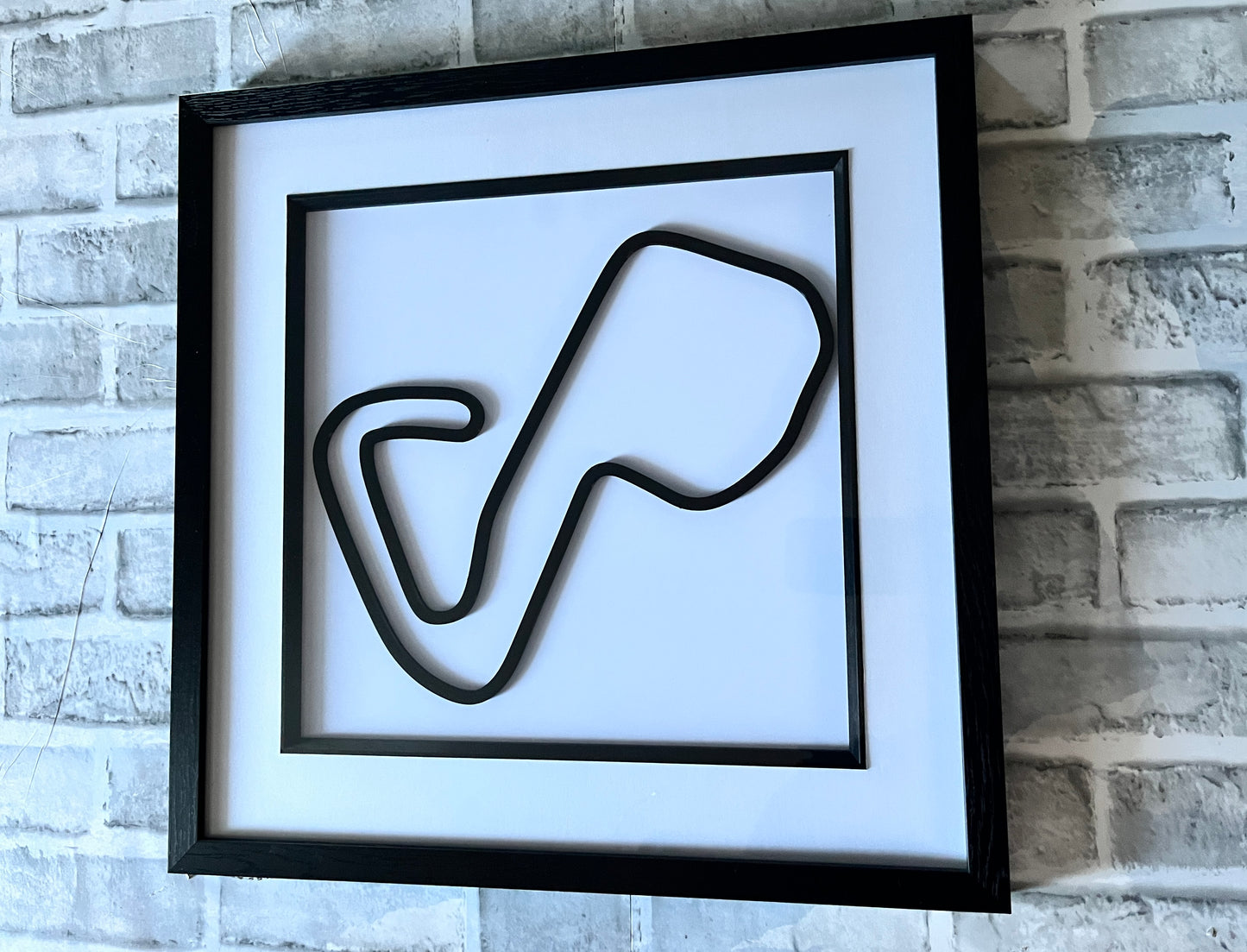 Brands Hatch circuit 3D printed track art, race circuits wall decor