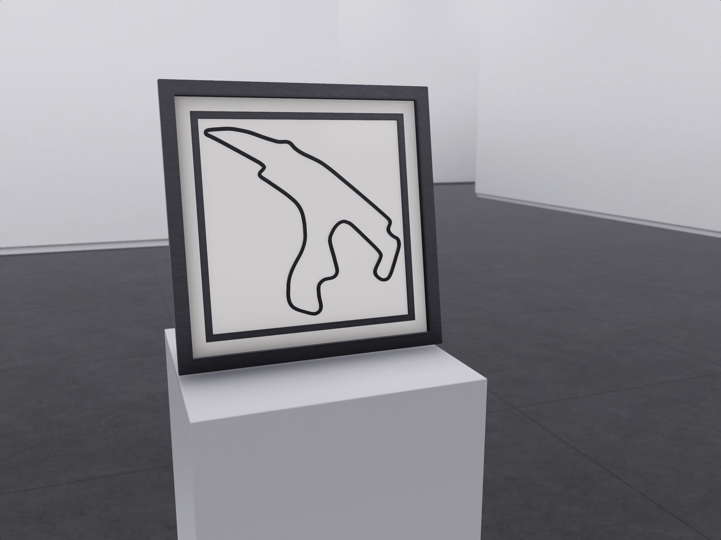 Belgian Spa F1 circuit 3D printed track art, race circuits wall decor
