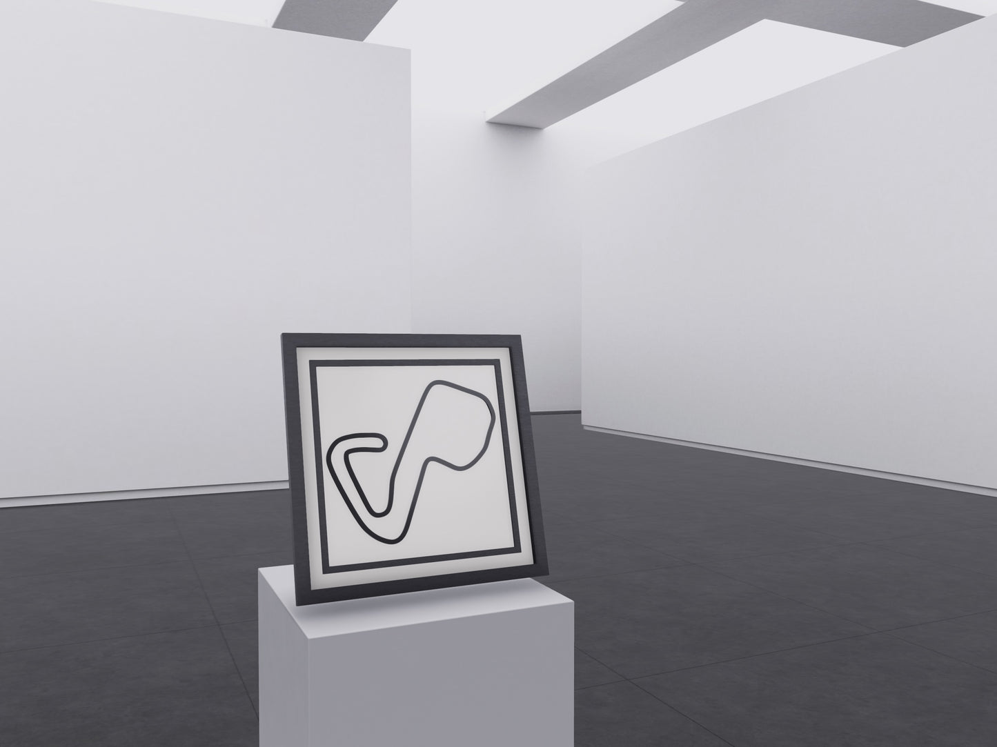 Brands Hatch circuit 3D printed track art, race circuits wall decor