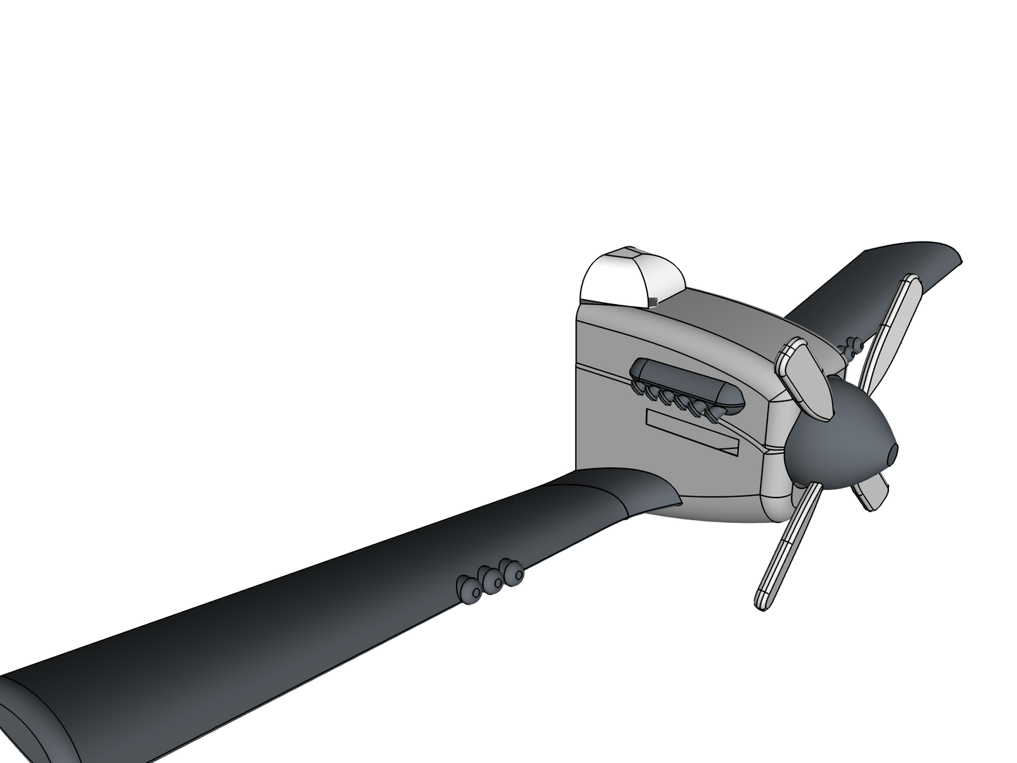 Spitfire 3d printed sculpture, ww2 aircraft model,plane wall art