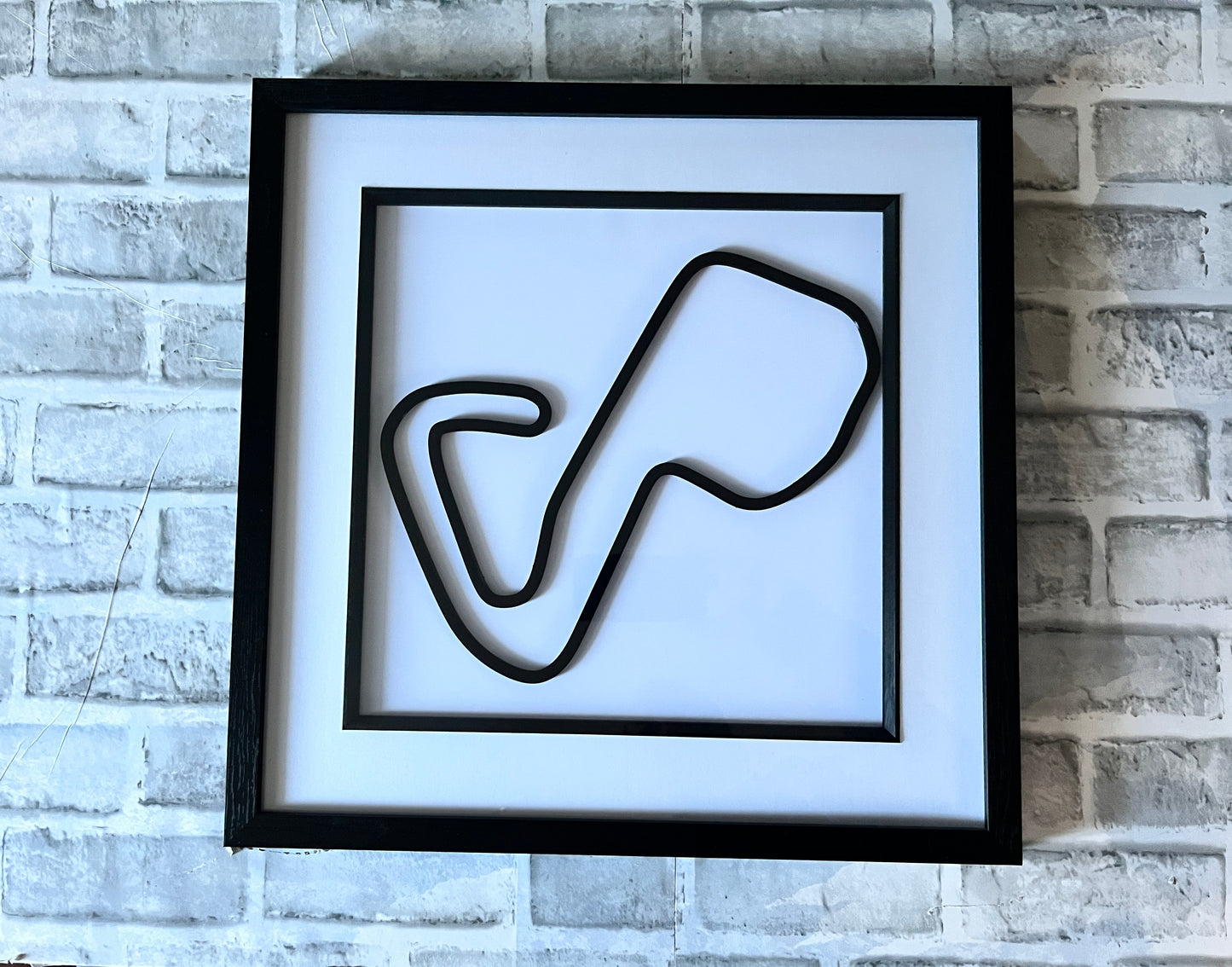 Brands Hatch circuit 3D printed track art, race circuits wall decor
