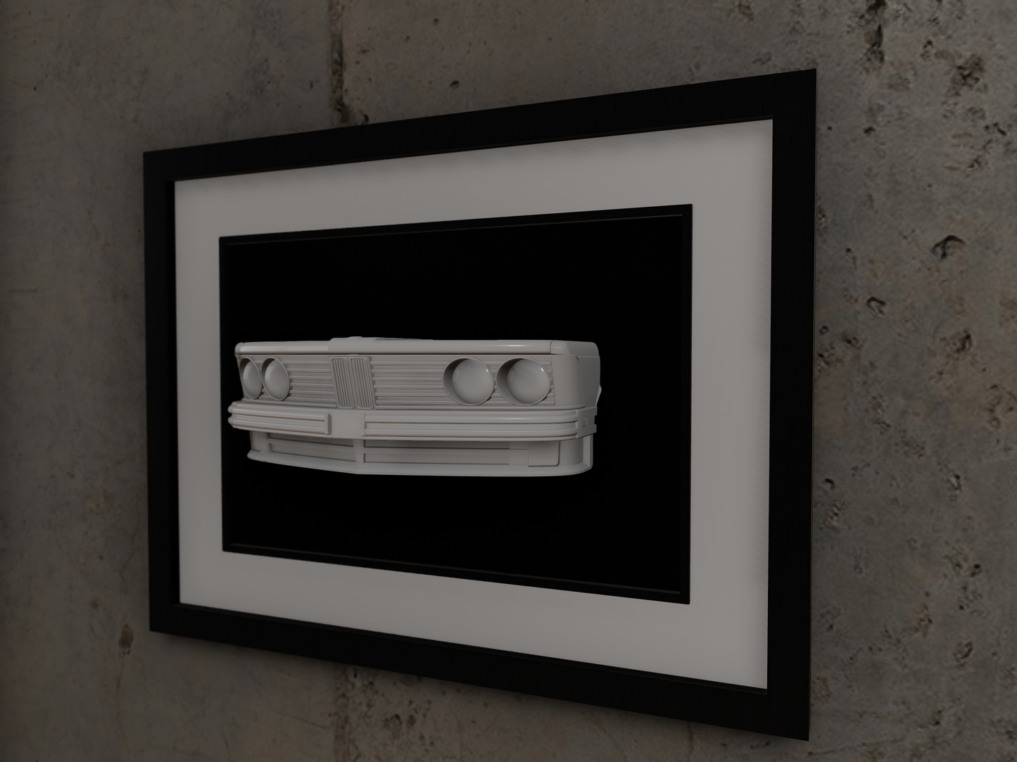 BMW 635CSI 3D printed wall sculpture car art work