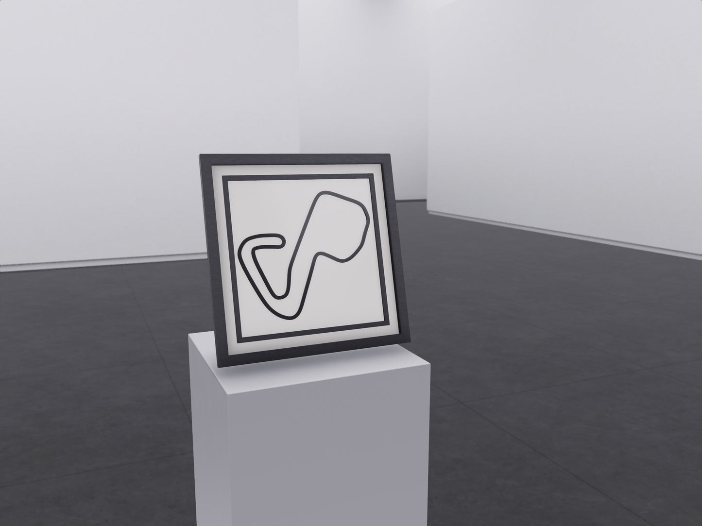 Brands Hatch circuit 3D printed track art, race circuits wall decor