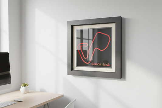 Brands Hatch circuit 3D printed track art, race circuits wall decor