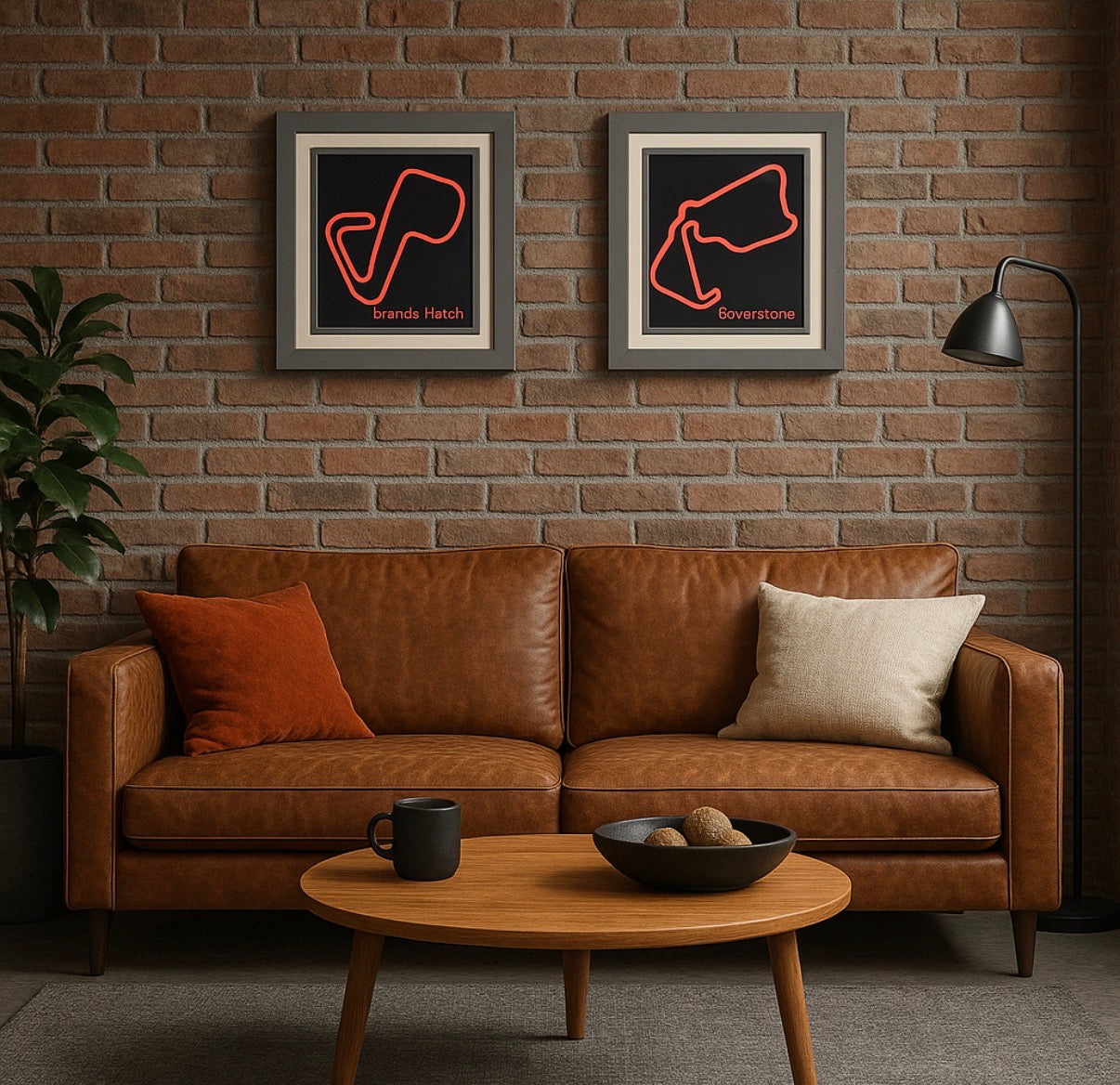 Brands Hatch circuit 3D printed track art, race circuits wall decor