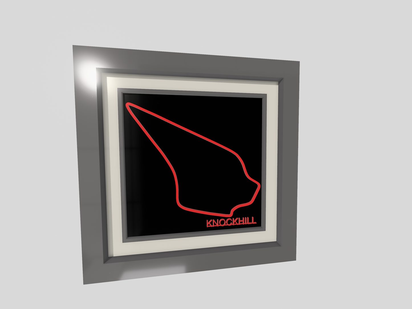 Knockhill racing circuit 3D wall art , garage wall decor