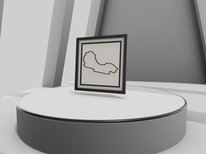 Melbourne F1 racing circuit  3D printed track art, race circuits wall decor