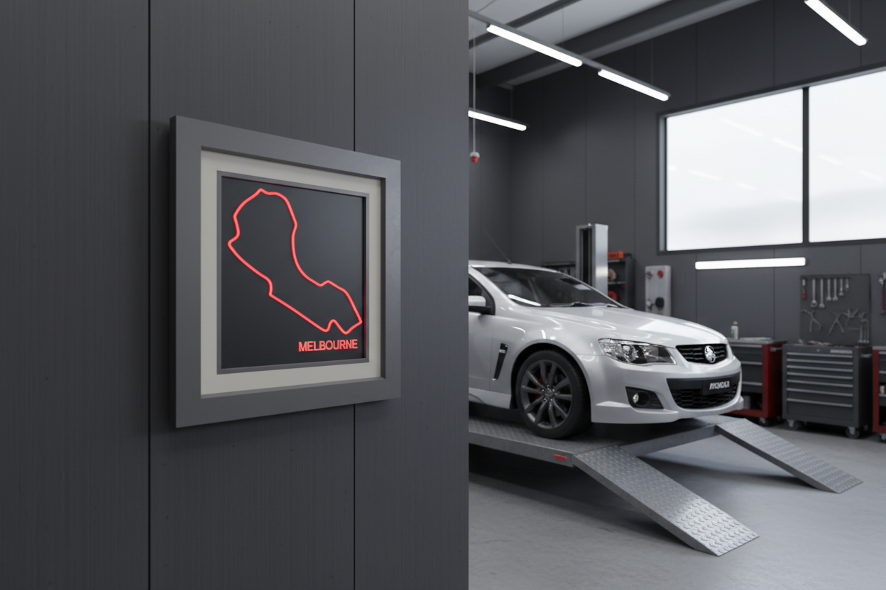 Melbourne F1 Track 3D Printed Wall Art – Albert Park Circuit Motorsport Decor