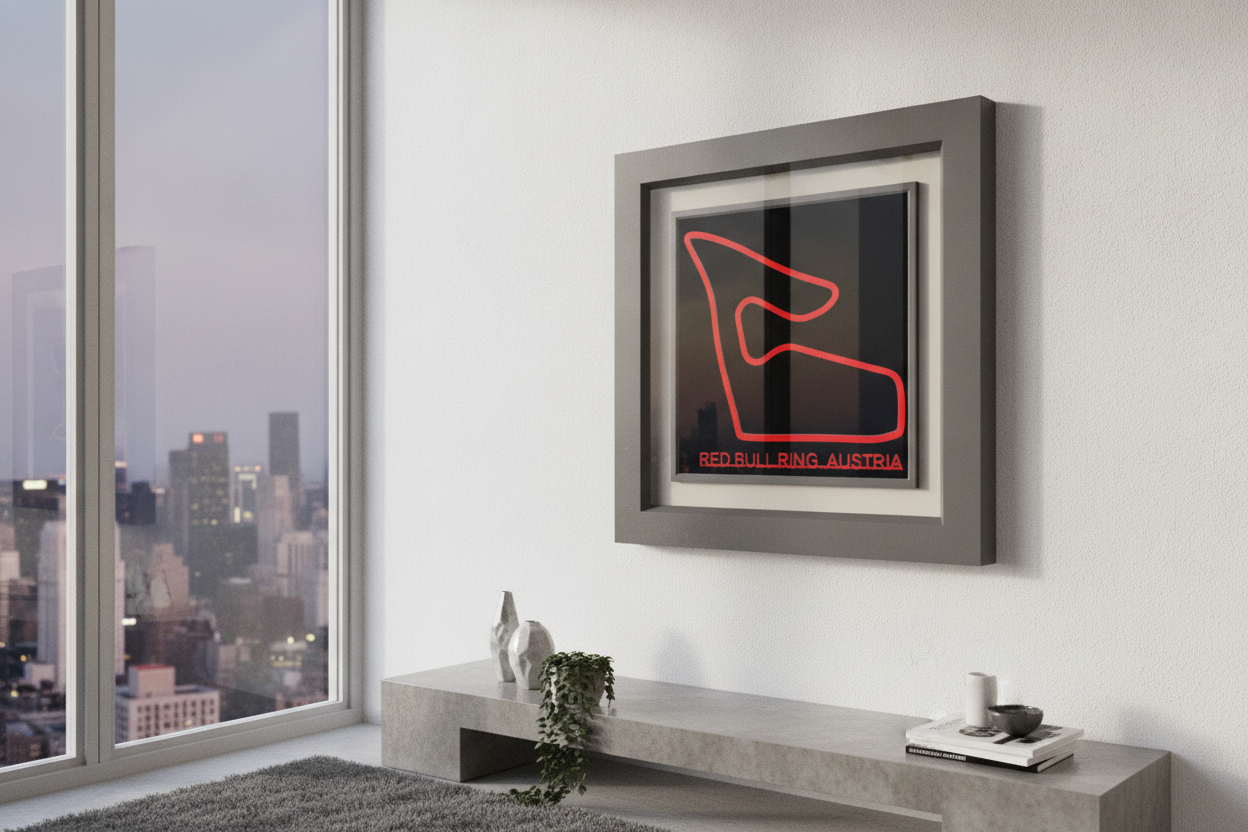 Red Bull Ring 3D printed track art, race circuits wall decor