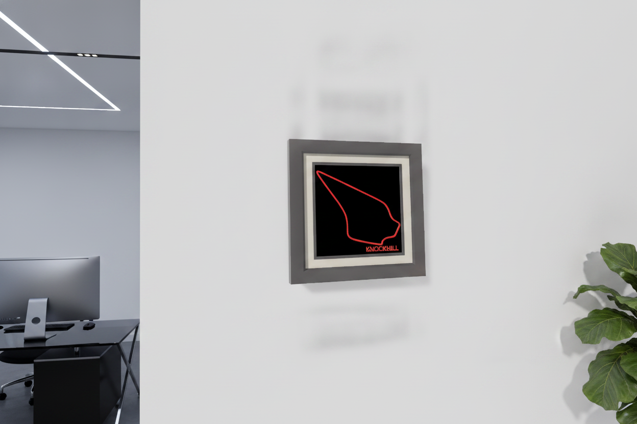 Knockhill racing circuit 3D wall art , garage wall decor