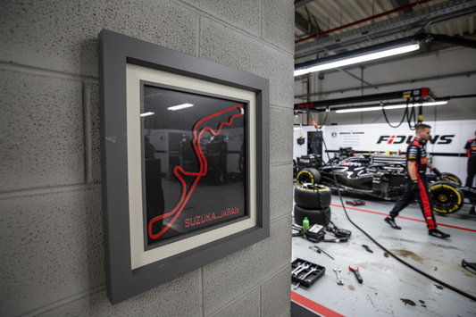 Suzuka Japan F1 racing circuit 3D printed track art, race circuits wall decor