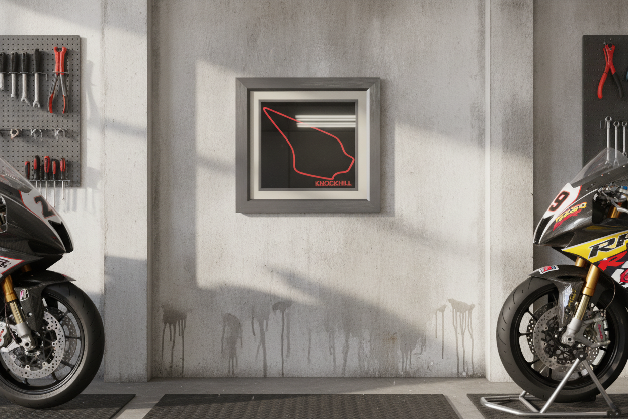 Knockhill racing circuit 3D wall art , garage wall decor