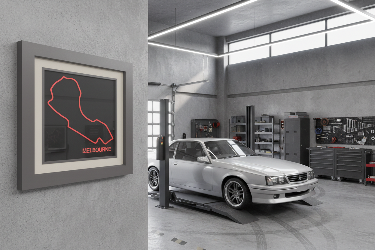 Melbourne F1 Track 3D Printed Wall Art – Albert Park Circuit Motorsport Decor