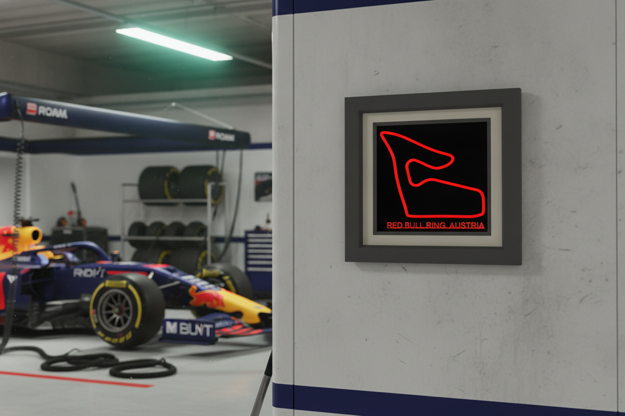 Red Bull Ring 3D printed track art, race circuits wall decor