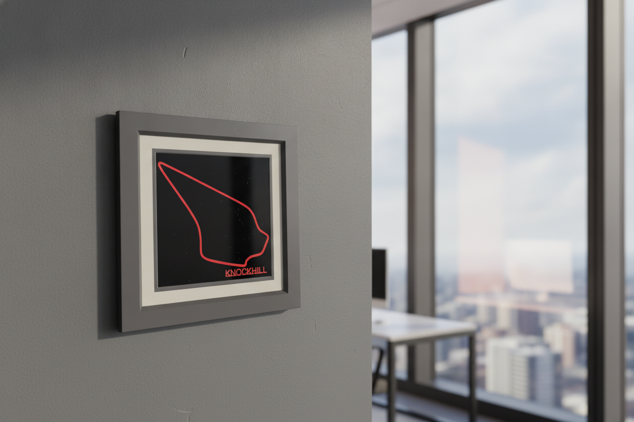 Knockhill racing circuit 3D wall art , garage wall decor