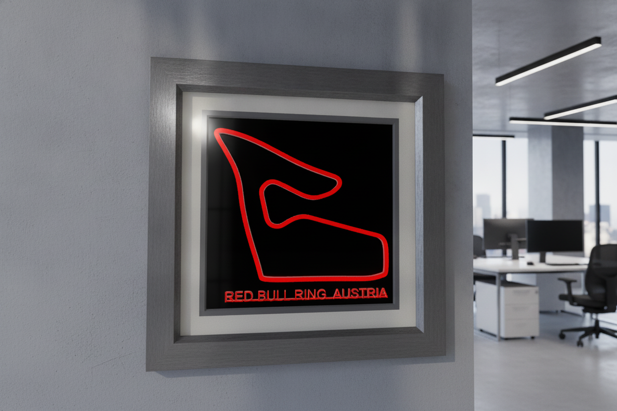Red Bull Ring 3D printed track art, race circuits wall decor