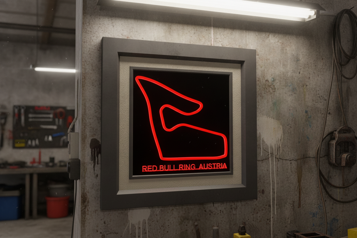 Red Bull Ring 3D printed track art, race circuits wall decor