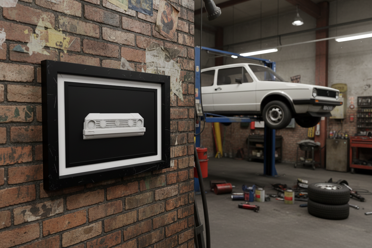 Golf MK2 GTI wall art, 3D decor, car artwork