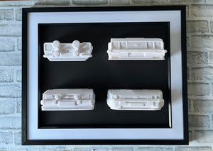 Ford Escort collection 3D wall sculpture, car artwork