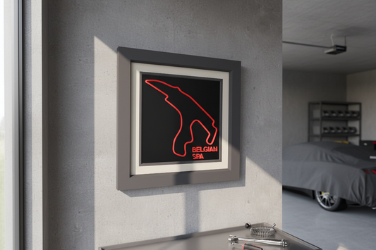 Belgian Spa F1 circuit 3D printed track art, race circuits wall decor