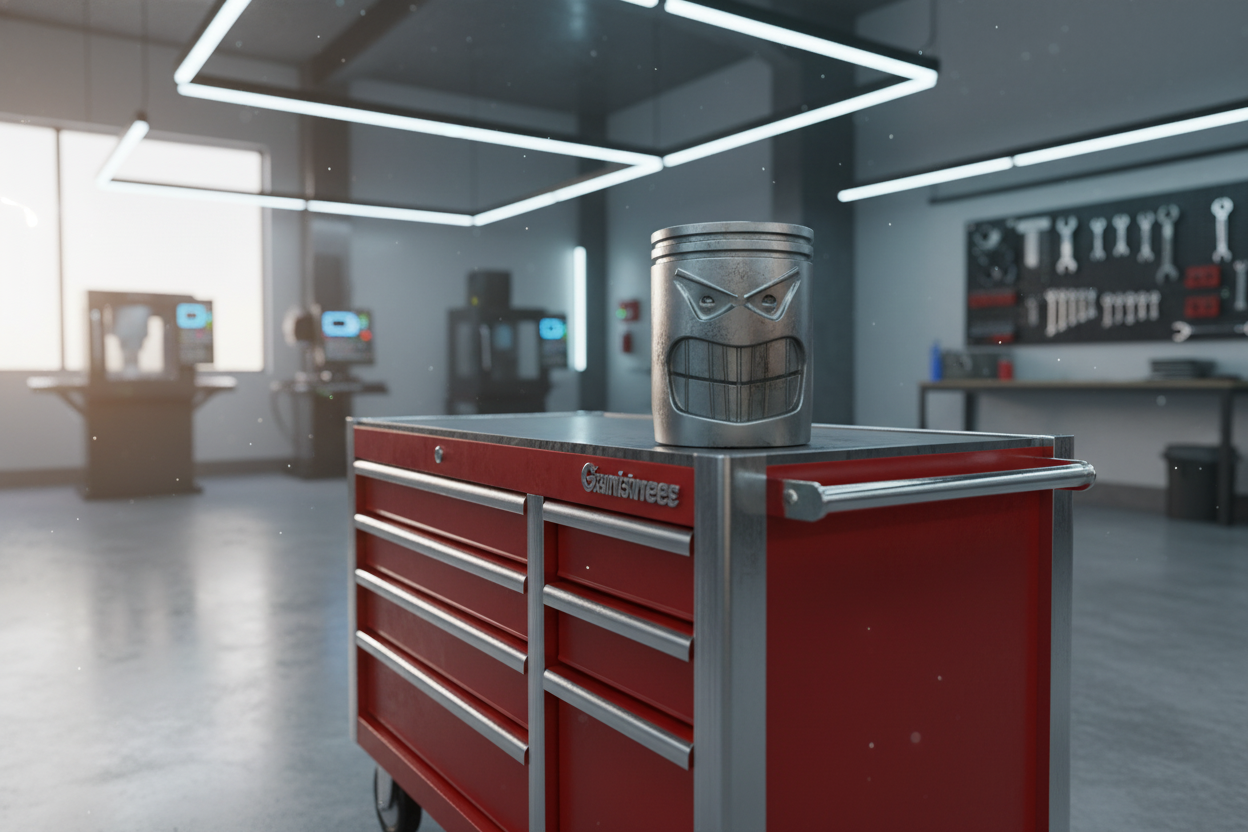 Angry Piston Head – Perfect Desktop & Garage Display for Car Lovers