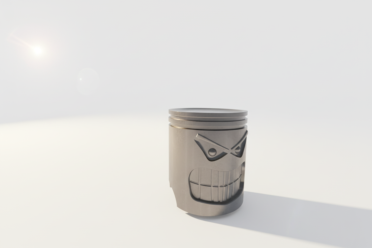 Angry Piston Head – Perfect Desktop & Garage Display for Car Lovers