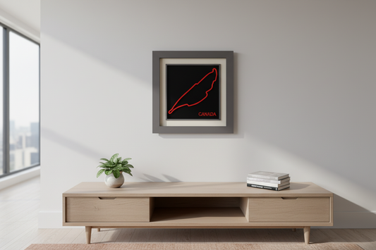 Canada F1 racing circuit 3D printed track art, race circuits wall decor