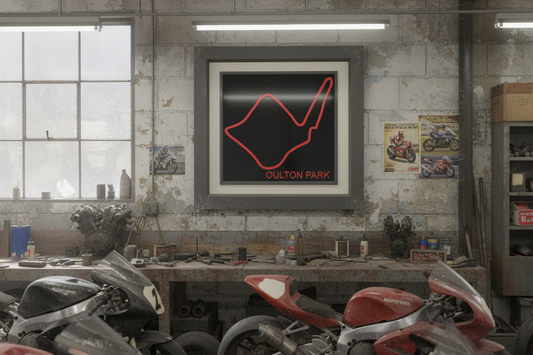 Oulton Park 3D printed track art, race circuits wall decor