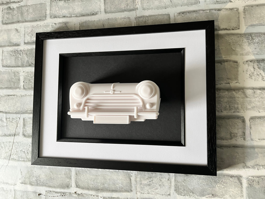 Classic MINI wall art, 3D printed sculpture, car artwork