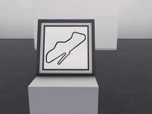 Donnington 3D printed track art, race circuits wall decor