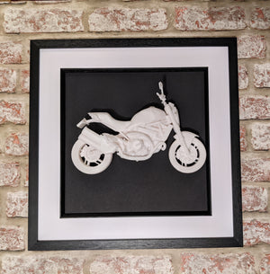 Ducati monster 821 sculpture, bike wall art