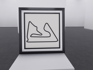 Bahrain F1 circuit 3D printed track art, race circuits wall decor