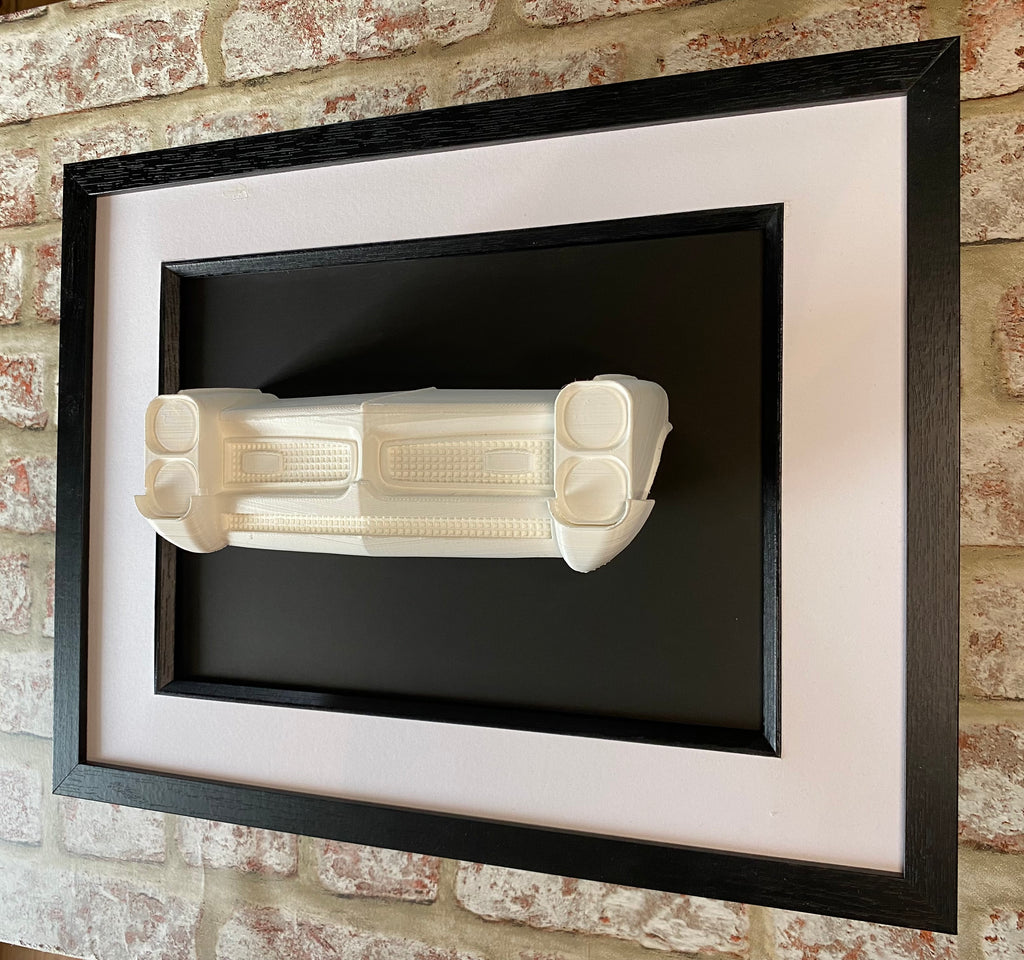 66 pontiac GTO wall art , 3D printed car sculpture, garage decor