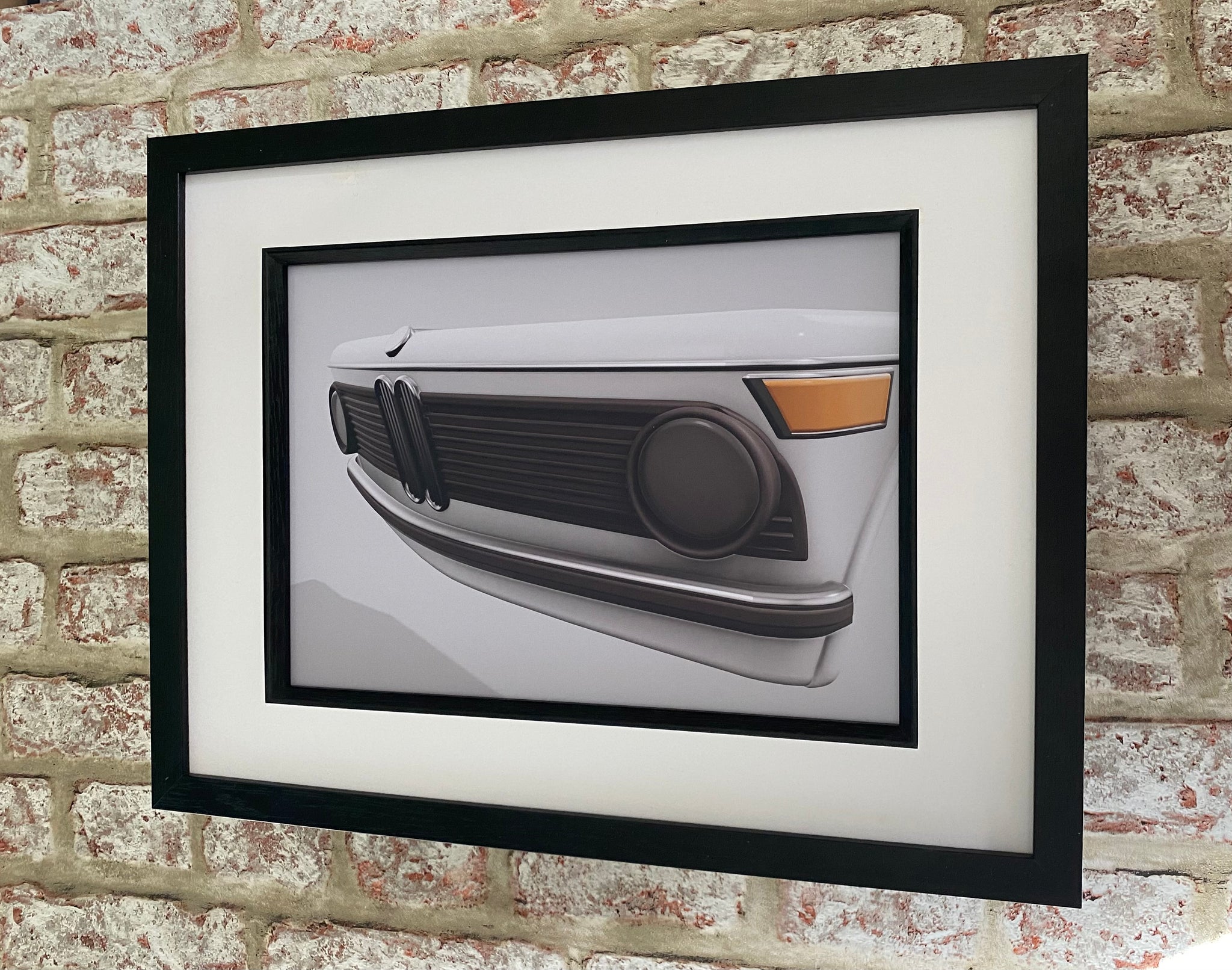 BMW 2002 car artwork, garage art, mancave decor