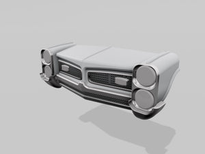 66 pontiac GTO wall art , 3D printed car sculpture, garage decor