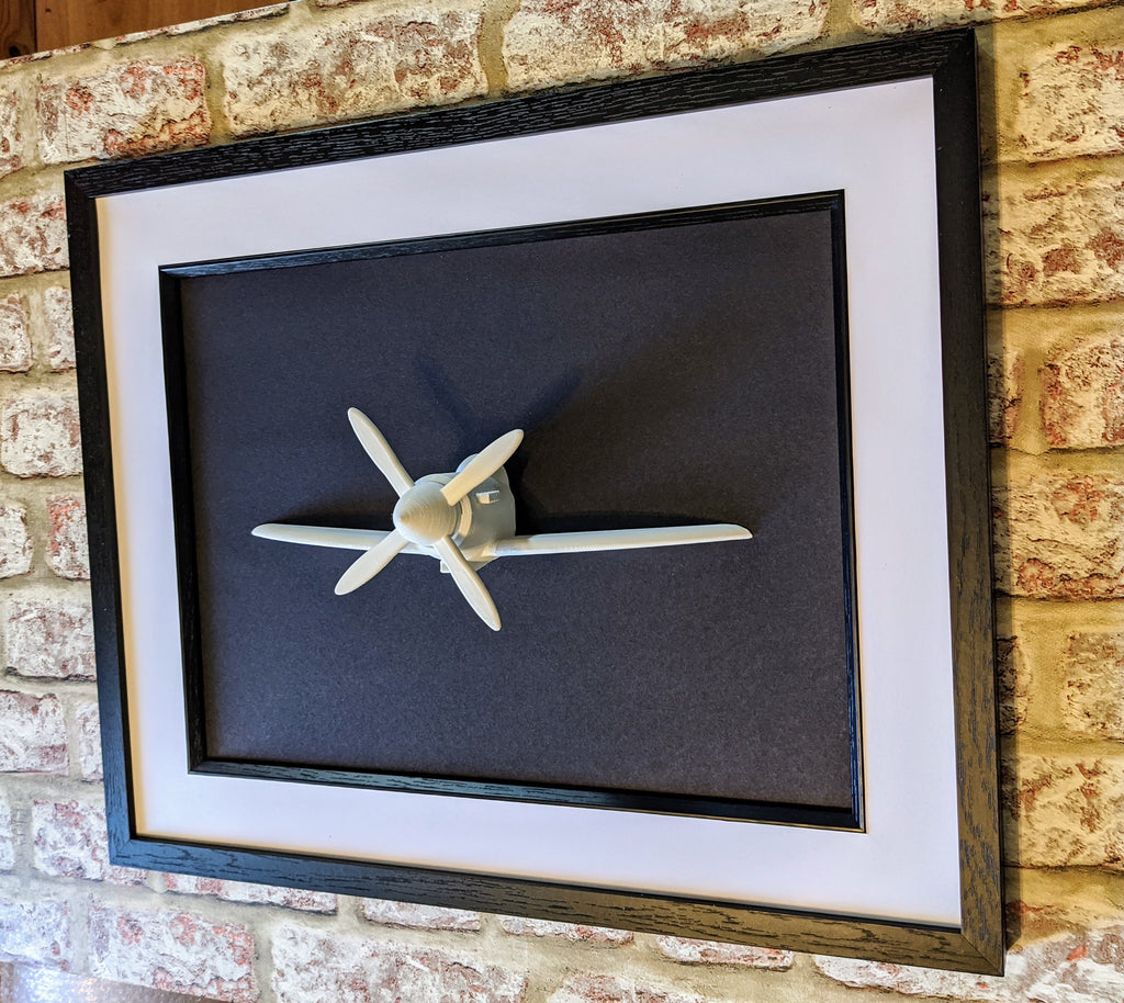 Spitfire 3d printed sculpture, ww2 aircraft model,plane wall art
