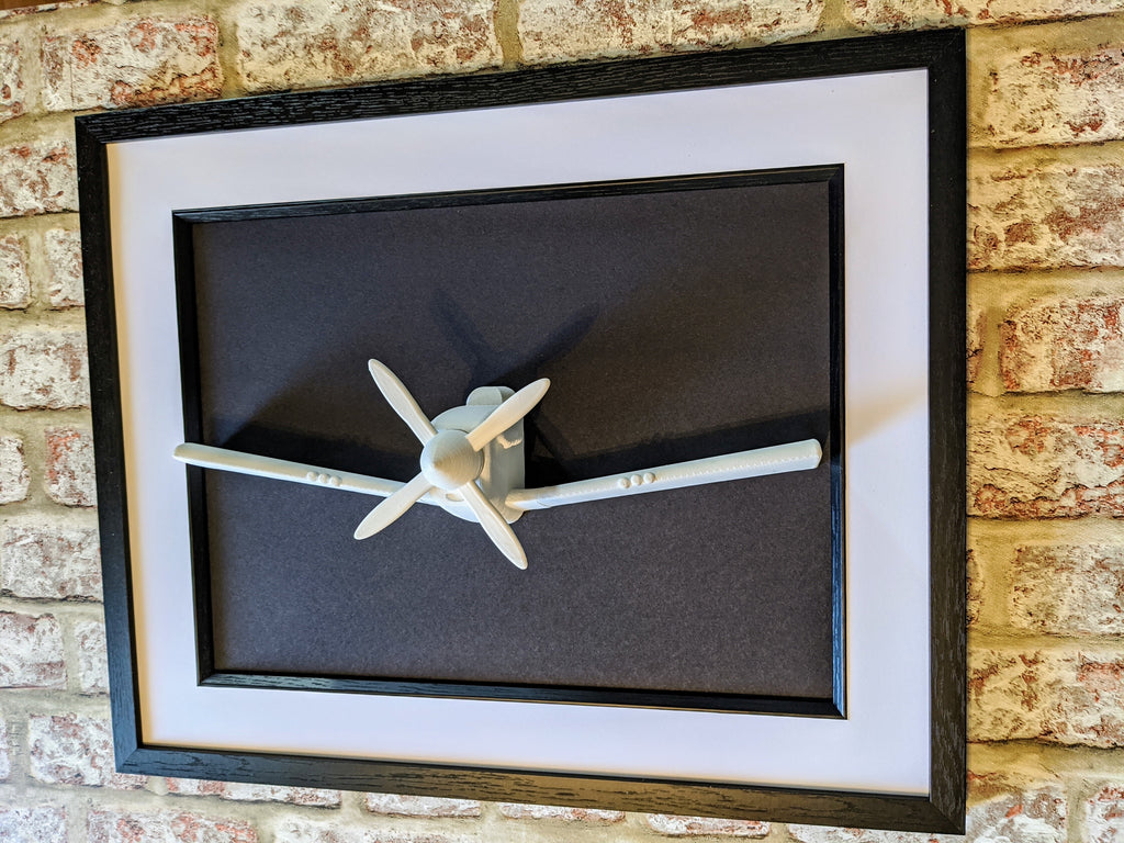 P51 Mustang aircraft sculpture, 3d printed Wall Art, world war 2 artwork