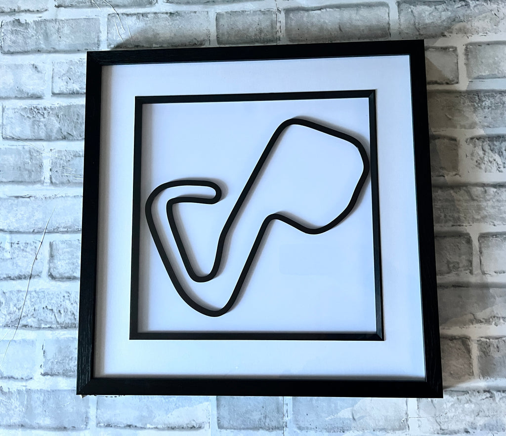 Brands Hatch circuit 3D printed track art, race circuits wall decor