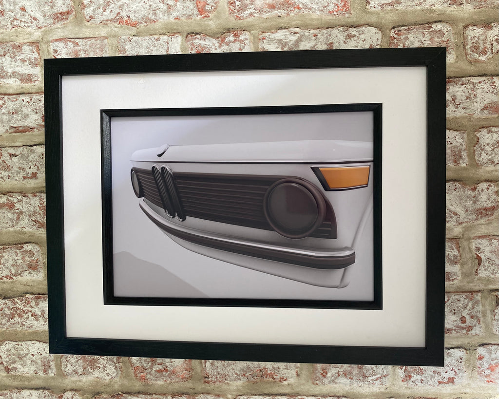 BMW 2002 car artwork, garage art, mancave decor