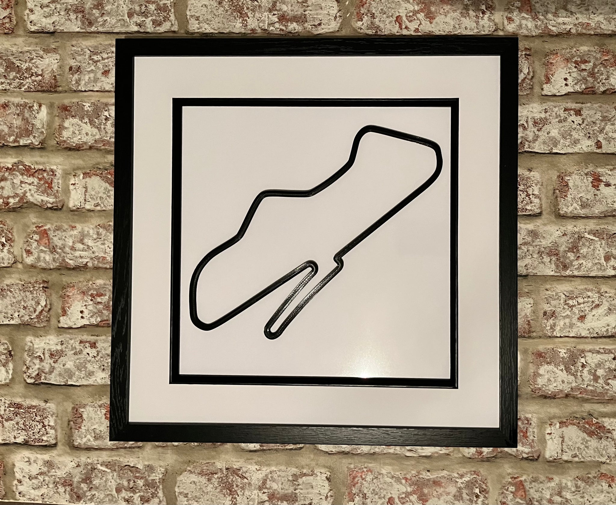 Donnington 3D printed track art, race circuits wall decor